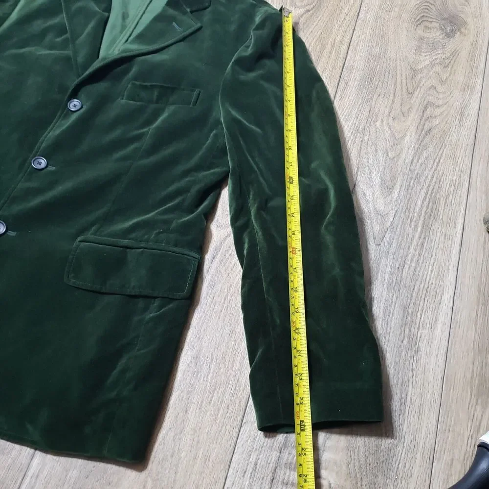 J. Crew Men's Dark Green Velvet Blazer